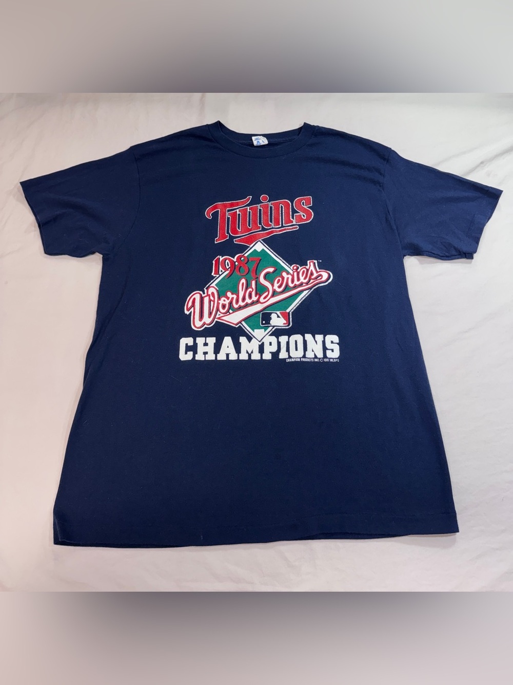 VTG 1987 Minnesota Twins T-Shirt Size XL Single Stitch World Series MLB Rare